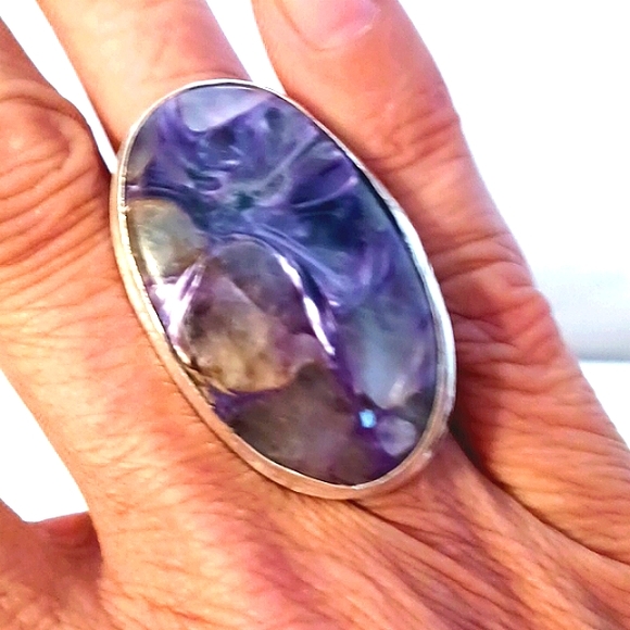 Jewelry - Charoite,925 sterling silver ring! Handmade!  Sz.6
